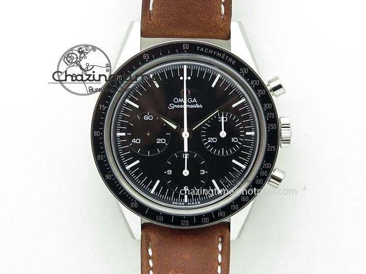 0508 Supportive Speedmaster Professional The Moon Watch on Brown Asso Strap Asian Manual Winding Chronograph Movement 8288